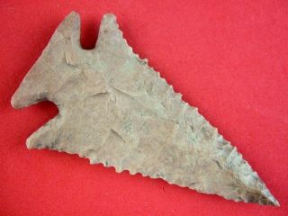 Indian Artifact 3 1/8 Inch Tennessee Kirk Corner Notched Point Indian Arrowheads