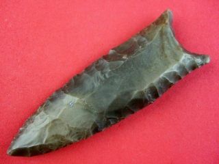 Indian Artifact 3 1/4 Inch Tennessee Cumberland Point Indian Arrowheads
