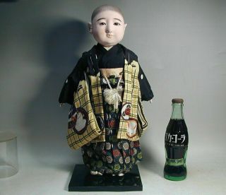 Ichimatsu Boy Doll 191 Japanese 16 " Marked Gofun Silk Hakama Kid By Toko Japan