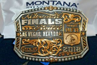 Nib Montana Silversmiths Belt Buckle 2018 Wnfr Las Vegas,  Pro Rodeo 507 Of 1500