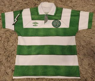 Celtic Fc Vintage 1992/1993 Umbro Sponsorless Home Shirt - Xs 30/32