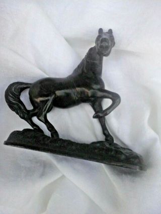 Antique Vintage Cast Bronze Horse Statue Paperweight