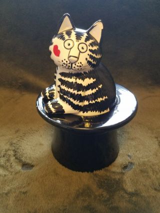 B.  Kliban Cat On Top Hat Cookie/dry Material Container Tastesetter By Sigma
