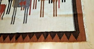 Peruvian Llama Design Hand Woven Wool Blanket Tapestry Textile 71 