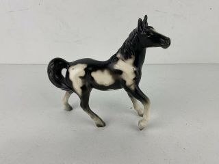 Vintage Enesco Of Black White Spotted Horse Figurine Porcelain Japan
