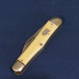 Vintage Wards Pocket Knife 3 Blade Bone Style Handle 435 Ground Down Small Blade
