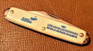 1981 Los Angeles Dodgers World Series Champs Pocket Knife