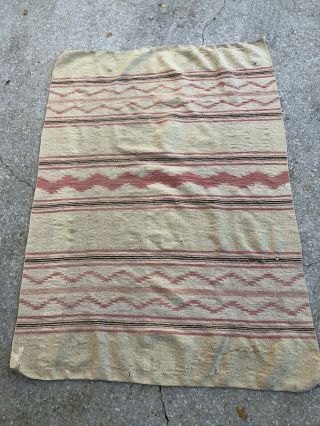 Older Wide Ruins Navajo Textile Weaving Rug Handwoven 64 X 46” 2