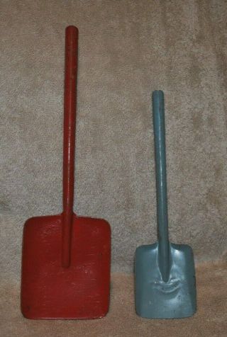 2 Vintage Metal Large And Small Toy Sand Shovel