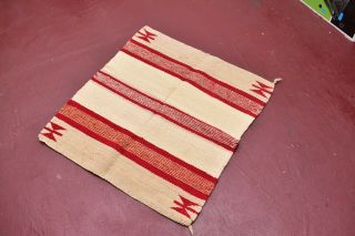 Atq VTG Navajo Saddle Blanket Rug striped Native American Indian textile 31x28” 2