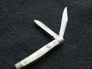 Vintage Imperial Providence Usa Stainless Steel 2 Blade Pocket Knife Crown White