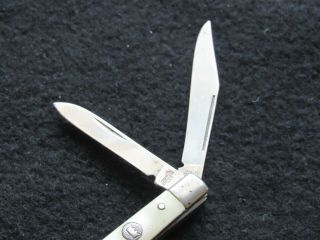 Vintage Imperial Providence USA Stainless Steel 2 Blade Pocket Knife crown white 2