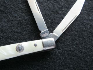Vintage Imperial Providence USA Stainless Steel 2 Blade Pocket Knife crown white 3