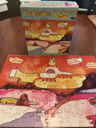Vintage The Beatles Yellow Submarine Nothing Is Real Jaymar Puzzle 1968