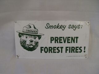 Vintage Smokey Bear Prevent Forest Fires Us Dept Of Agriculture Metal Fence Sign