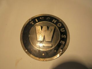 Vintage Westinghouse Round Name Plate Plaque Solid Sign