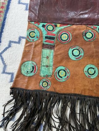 Tuareg Leather Saddle Blanket Fringed Mali African Art 2