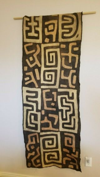 Vintage Authentic African Kuba Cloth textile panel - 140 