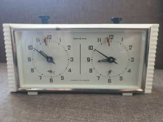 Vintage Soviet Russian Ussr Chess Mechanical Clock Timer Yantar Jantar 4