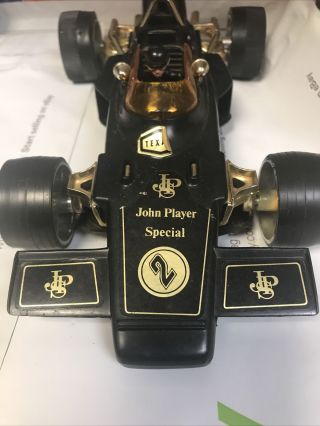 VINTAGE WIND UP TOY RACE CAR LUCKY NO.  3137 JOHN PLAYER SPECIAL BLACK FORMULA ONE 3