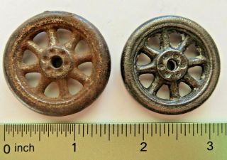 Cast Iron Spoked Wheels For Antique Toy 1 1/2 " Diameter