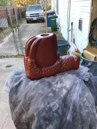 Native American Red Stone Eagle Claw Effigy Pipe By Gregg V Rasor