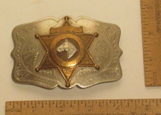 Sheriff Posse Belt Buckle - Comstock Silversmiths - German Silver