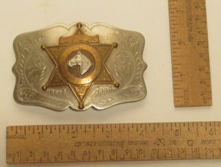 SHERIFF POSSE Belt Buckle - COMSTOCK SILVERSMITHS - GERMAN SILVER 2
