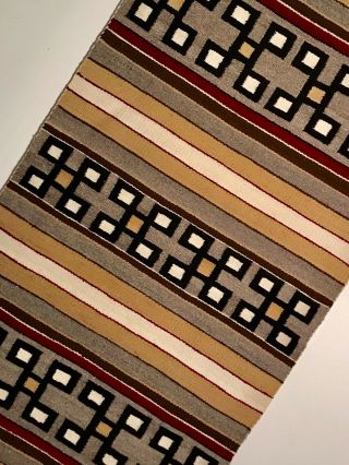 NAVAJO RUG W SPIDER WOMAN CROSS BANDS,  MID 20TH C,  NR 2