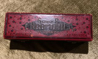 Vintage M.  Hohner Chromonica Harmonica Mouthorgan In C: Box & Info