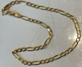 Vintage Fine Linked But Strong 9ct Gold Bracelet