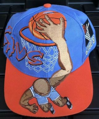 Vintage 90s Cleveland Cavaliers Cavs Drew Pearson Snapback Hat Dunk Graffiti
