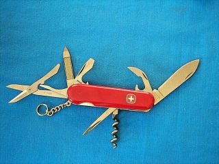Vintage Wenger Delemont Stainlss 7 Multi - Tool Swiss Army Knife