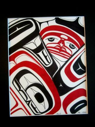 Northwest Coast Art - Transformation Panel Haida - Painting