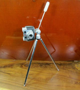 Vtg Kodak Signet 35 Camera & 56 " Master Tripod Synchro 300 Ektar 44mm F/3.  5 Lens