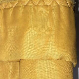 Vintage Waffle Weave Acrylic Blanket Satin Trim 80 X 86 Mustard Yellow 2