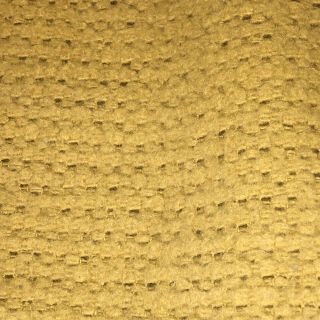Vintage Waffle Weave Acrylic Blanket Satin Trim 80 X 86 Mustard Yellow 3