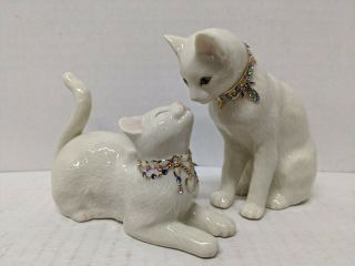 Lenox Cat Figurines Set Of 2 Knick Knack 