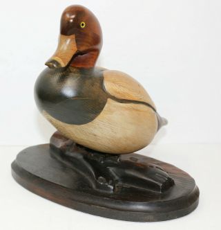 Masterfully Carved & Finished Tom Taber Vintage Duck Decoy Signed Estate Find
