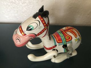 Vintage Mikuni Donkey Wind Up Tin Toy 1960’s Japan Collectors