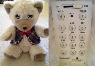 K C Bearifone Collectors Talking Bear Speaker Phone -,  Vintage