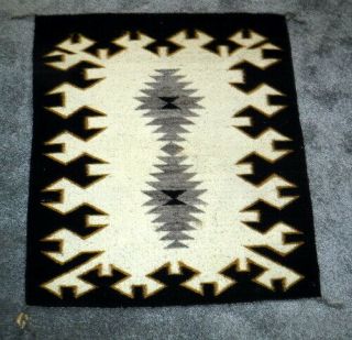 Navajo Rug,  Vg Part Trading Post Sales Tag Attached,  Two Grey Hills? 3