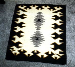 Navajo Rug,  VG part trading post sales tag attached,  Two Grey Hills? 3 3