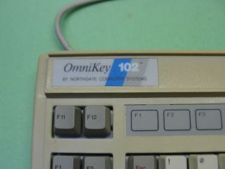 Vintage Northgate OmniKey 102 PC - XT/AT Keyboard with Cable 3