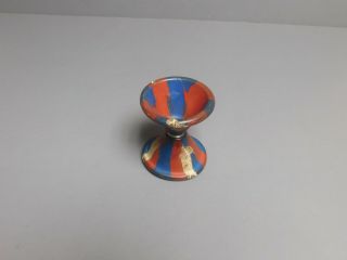 Vintage Diabolo Hard Rubber 3 Color Juggle Toy W/ Metal Axle - Early 20th Century