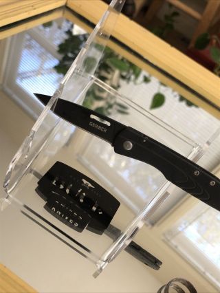 Acrylic Buck Knife Stand,  Holds 5 Knives Graduates 3 - 5” Awesome Display