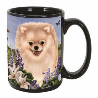 Pomeranian (cream) - Garden Party Ceramic Coffee Mug