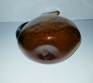 Vintage Blenko glass Flat Sided Wheat Pitcher vase Mid century Mod 14 