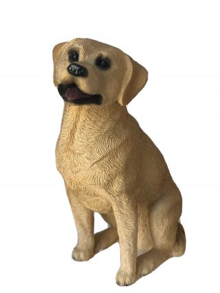 Yellow Labrador Retriever Lab Dog Hand Painted Resin Figurine 3 5/8 " Tall