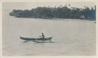 1919 Outrigger Canoe,  Waikiki,  Hawaii Photo Outrigger Canoe Club?